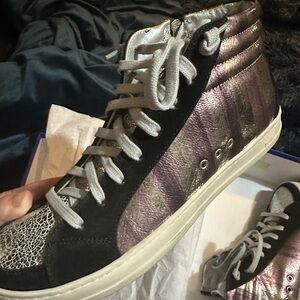 P448 multi-silver skate sneakers. Brand new!
